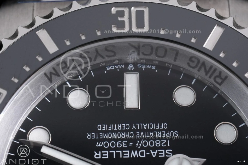 C+F VR3235 Edition Best Sea-Dweller 126660 1:1 904L Black and Ceramic SS Case Bracelet 0319